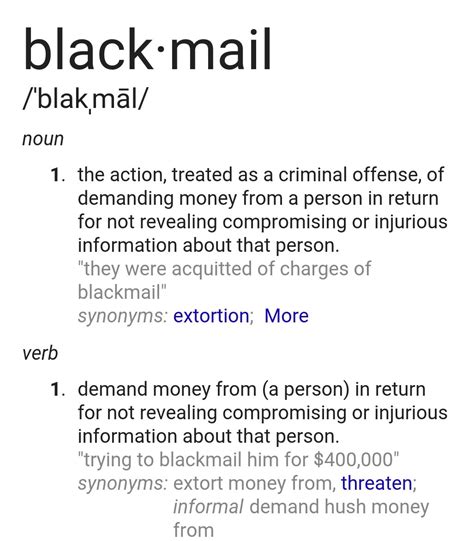 BLACKMAIL Meaning in English .